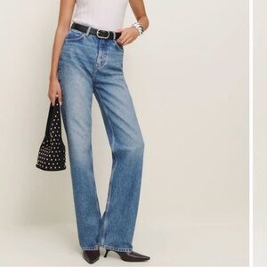 Reformation Blue Flare & Wide Leg Jeans
